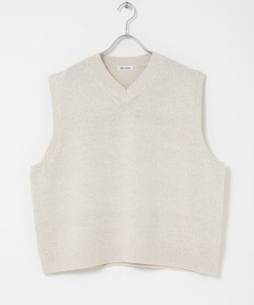 URBAN RESEARCH DOORS / アーバンリサーチ ドアーズ ベスト | FORK&SPOON　テープヤーンVネックニットベスト | 詳細16