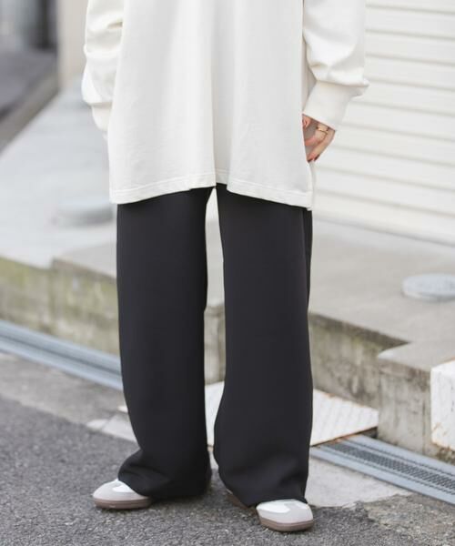 URBAN RESEARCH DOORS / アーバンリサーチ ドアーズ その他パンツ | FORK&SPOON　ダブルクロスイージーパンツ（ブラック）