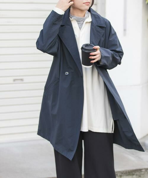 URBAN RESEARCH DOORS / アーバンリサーチ ドアーズ その他アウター | FORK&SPOON　オーバーライトミドルコート（ネイビー）