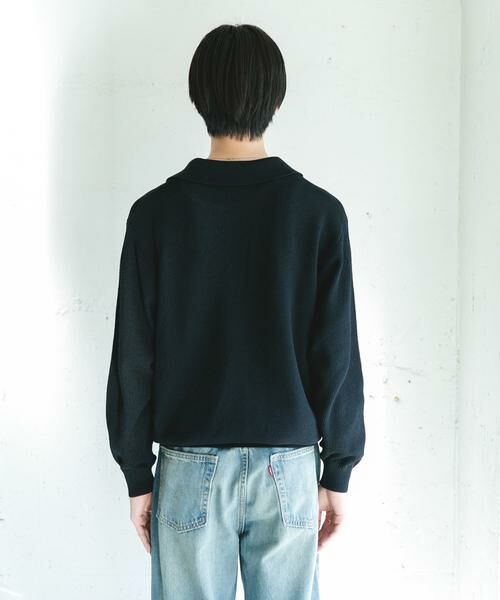 URBAN RESEARCH DOORS / アーバンリサーチ ドアーズ ニット・セーター | 『吸水速乾/防シワ/イージーケア/UVカット』DRYMIX カノコロングスリーブニットポロシャツ | 詳細10