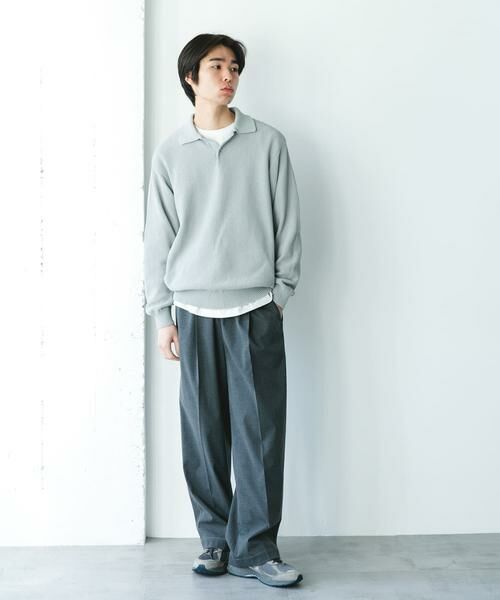 URBAN RESEARCH DOORS / アーバンリサーチ ドアーズ ニット・セーター | 『吸水速乾/防シワ/イージーケア/UVカット』DRYMIX カノコロングスリーブニットポロシャツ | 詳細22