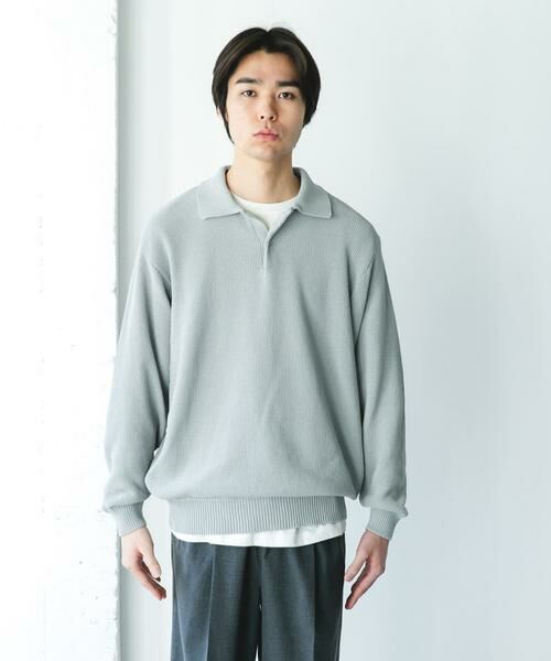 URBAN RESEARCH DOORS / アーバンリサーチ ドアーズ ニット・セーター | 『吸水速乾/防シワ/イージーケア/UVカット』DRYMIX カノコロングスリーブニットポロシャツ | 詳細23