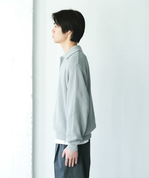 URBAN RESEARCH DOORS / アーバンリサーチ ドアーズ ニット・セーター | 『吸水速乾/防シワ/イージーケア/UVカット』DRYMIX カノコロングスリーブニットポロシャツ | 詳細24