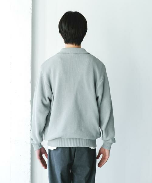 URBAN RESEARCH DOORS / アーバンリサーチ ドアーズ ニット・セーター | 『吸水速乾/防シワ/イージーケア/UVカット』DRYMIX カノコロングスリーブニットポロシャツ | 詳細25