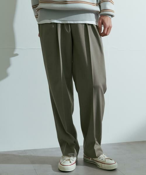 URBAN RESEARCH DOORS / アーバンリサーチ ドアーズ その他パンツ | 『UR TECH』完声2タックワイドトラウザー（ベージュ系その他）