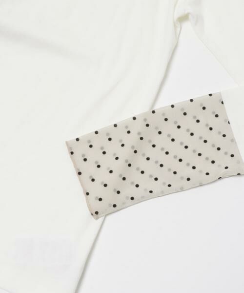 URBAN RESEARCH DOORS / アーバンリサーチ ドアーズ Tシャツ | 袖ドット柄切替ロングスリーブTシャツ | 詳細5