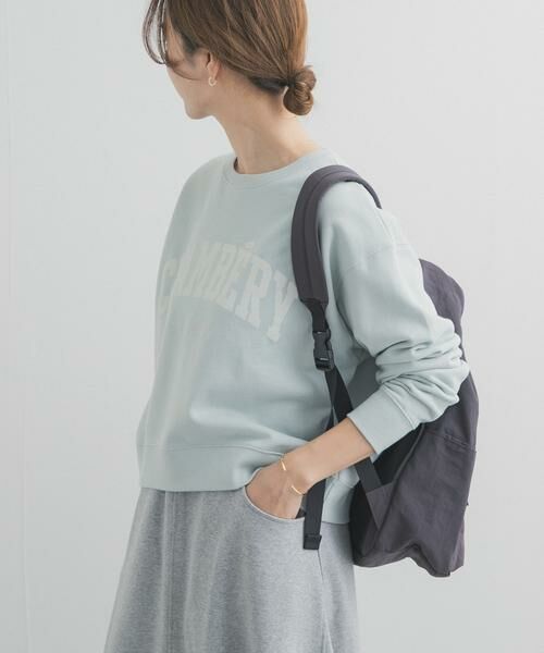 URBAN RESEARCH DOORS / アーバンリサーチ ドアーズ スウェット | カレッジロゴ刺繍スウェット（ミント）