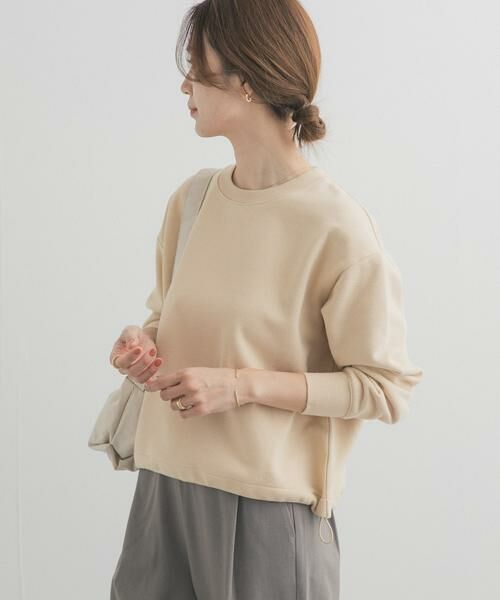 URBAN RESEARCH DOORS / アーバンリサーチ ドアーズ スウェット | コットンスウェットヘムドロストプルオーバー（イエロー）