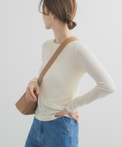 URBAN RESEARCH DOORS / アーバンリサーチ ドアーズ Tシャツ | リネン混シアーロングスリーブTシャツ | 詳細10