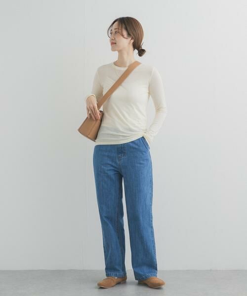 URBAN RESEARCH DOORS / アーバンリサーチ ドアーズ Tシャツ | リネン混シアーロングスリーブTシャツ | 詳細13