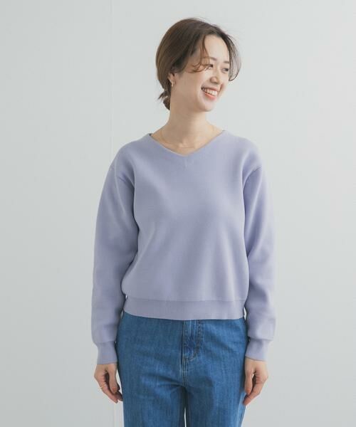 URBAN RESEARCH DOORS / アーバンリサーチ ドアーズ ニット・セーター | 『UR TECH Renew Knit』Vネックプルオーバー | 詳細20