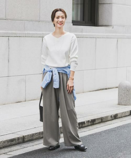 URBAN RESEARCH DOORS / アーバンリサーチ ドアーズ ニット・セーター | 『UR TECH Renew Knit』Vネックプルオーバー | 詳細30