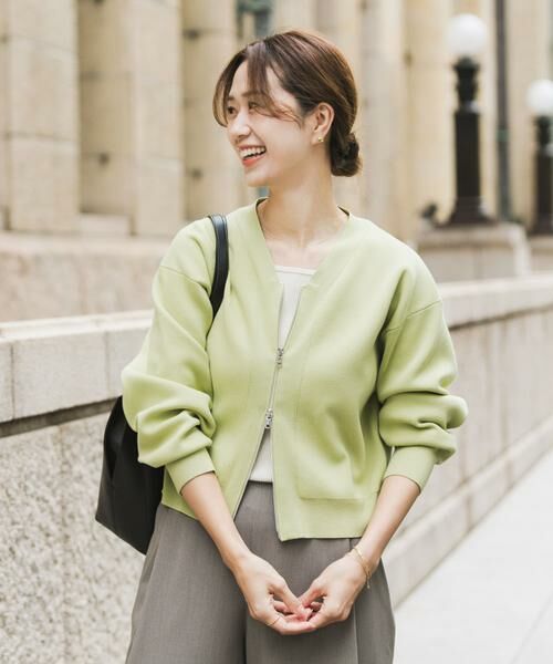 URBAN RESEARCH DOORS / アーバンリサーチ ドアーズ カーディガン・ボレロ | 『UR TECH Renew Knit』VネックZIPカーディガン | 詳細3