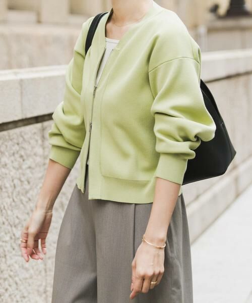 URBAN RESEARCH DOORS / アーバンリサーチ ドアーズ カーディガン・ボレロ | 『UR TECH Renew Knit』VネックZIPカーディガン | 詳細6