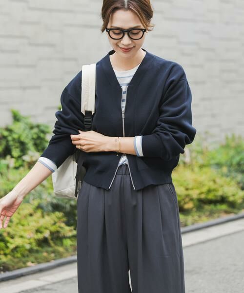 URBAN RESEARCH DOORS / アーバンリサーチ ドアーズ カーディガン・ボレロ | 『UR TECH Renew Knit』VネックZIPカーディガン | 詳細10