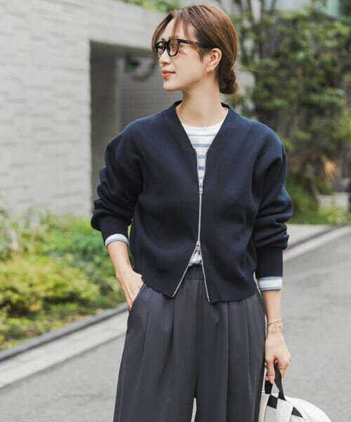URBAN RESEARCH DOORS / アーバンリサーチ ドアーズ カーディガン・ボレロ | 『UR TECH Renew Knit』VネックZIPカーディガン | 詳細11