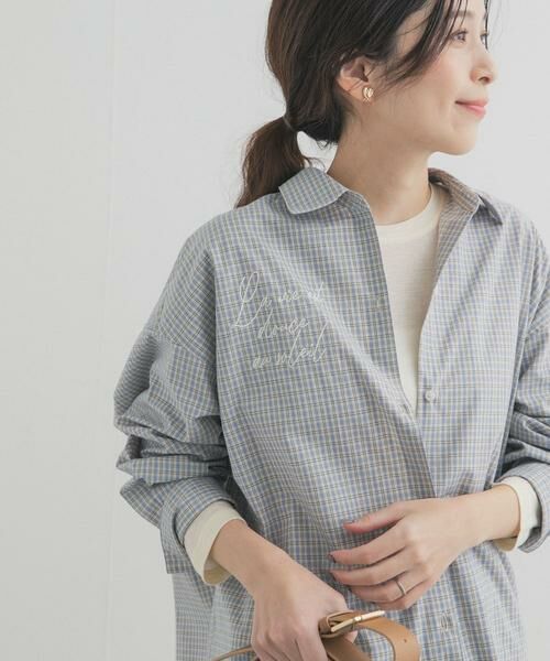 URBAN RESEARCH DOORS / アーバンリサーチ ドアーズ シャツ・ブラウス | 刺繍チェックシャツ | 詳細1