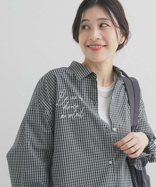 URBAN RESEARCH DOORS / アーバンリサーチ ドアーズ シャツ・ブラウス | 刺繍チェックシャツ | 詳細15