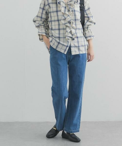URBAN RESEARCH DOORS / アーバンリサーチ ドアーズ その他パンツ | デニムワイドパンツ（ライトインディゴブル）