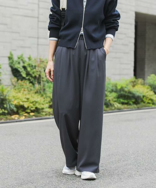 URBAN RESEARCH DOORS / アーバンリサーチ ドアーズ その他パンツ | 『UR TECH』完声タックギャザーワイドパンツ | 詳細12