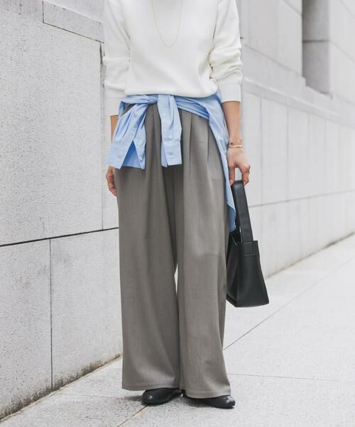 URBAN RESEARCH DOORS / アーバンリサーチ ドアーズ その他パンツ | 『UR TECH』完声タックギャザーワイドパンツ | 詳細28