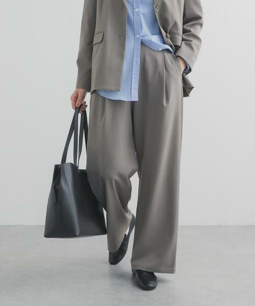 URBAN RESEARCH DOORS / アーバンリサーチ ドアーズ その他パンツ | 『UR TECH』完声フロントタックイージーパンツ（グレー系その他）