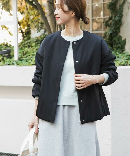 URBAN RESEARCH DOORS / アーバンリサーチ ドアーズ その他アウター | 撥水中綿ノーカラーコート | 詳細3