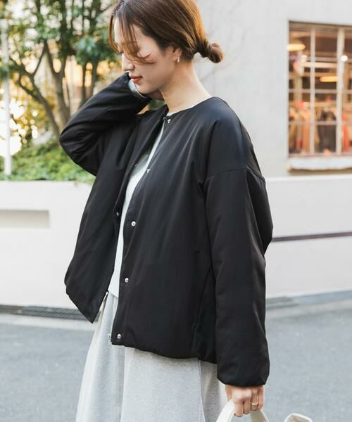 URBAN RESEARCH DOORS / アーバンリサーチ ドアーズ その他アウター | 撥水中綿ノーカラーコート | 詳細4