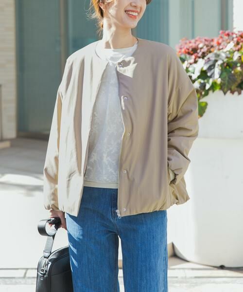 URBAN RESEARCH DOORS / アーバンリサーチ ドアーズ その他アウター | 撥水中綿ノーカラーコート | 詳細12