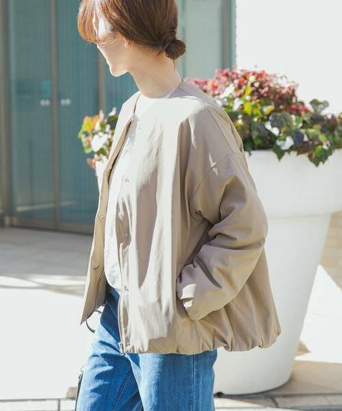 URBAN RESEARCH DOORS / アーバンリサーチ ドアーズ その他アウター | 撥水中綿ノーカラーコート | 詳細13