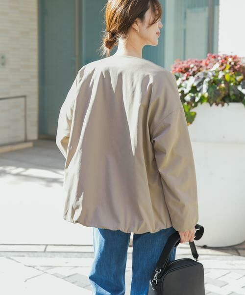 URBAN RESEARCH DOORS / アーバンリサーチ ドアーズ その他アウター | 撥水中綿ノーカラーコート | 詳細14