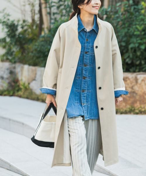 URBAN RESEARCH DOORS / アーバンリサーチ ドアーズ その他アウター | BACKヨークスタンドカラーコート（ライトベージュ）