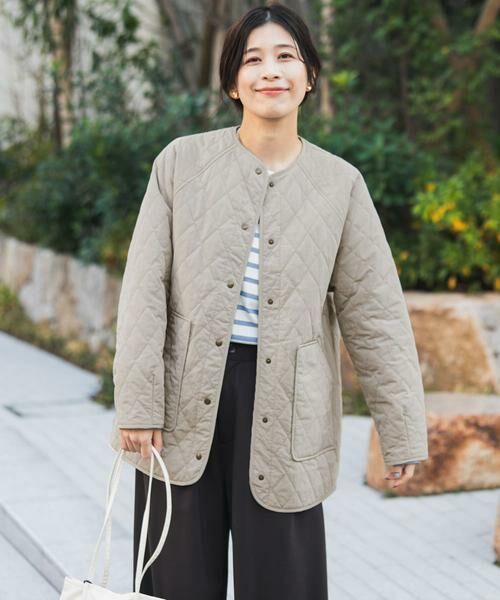 URBAN RESEARCH DOORS / アーバンリサーチ ドアーズ ダウンジャケット・ベスト | カポックキルトミドルジャケット（グレー系その他）