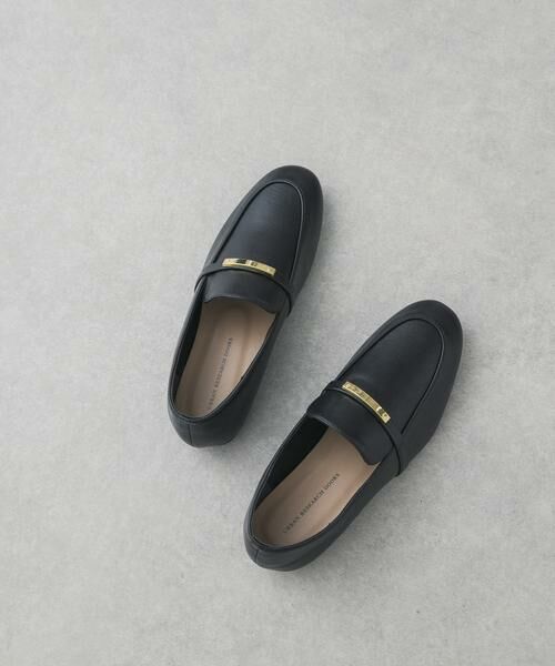 URBAN RESEARCH DOORS / アーバンリサーチ ドアーズ フラットシューズ | ストラップローファー（ブラック）