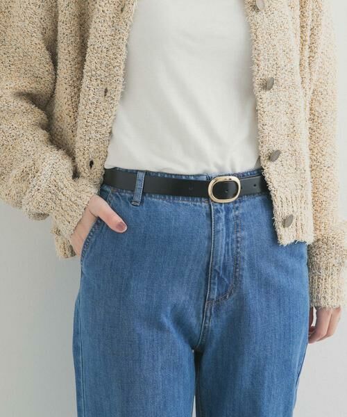 URBAN RESEARCH DOORS / アーバンリサーチ ドアーズ ベルト・サスペンダー | オーバルビッグバックルベルト（ブラック）