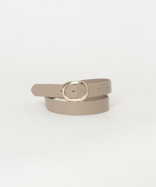 URBAN RESEARCH DOORS / アーバンリサーチ ドアーズ ベルト・サスペンダー | オーバルビッグバックルベルト（ベージュ）