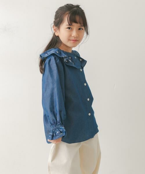 URBAN RESEARCH DOORS / アーバンリサーチ ドアーズ トップス | 『150サイズあり』フリルカラー刺繍ブラウス(KIDS) | 詳細2