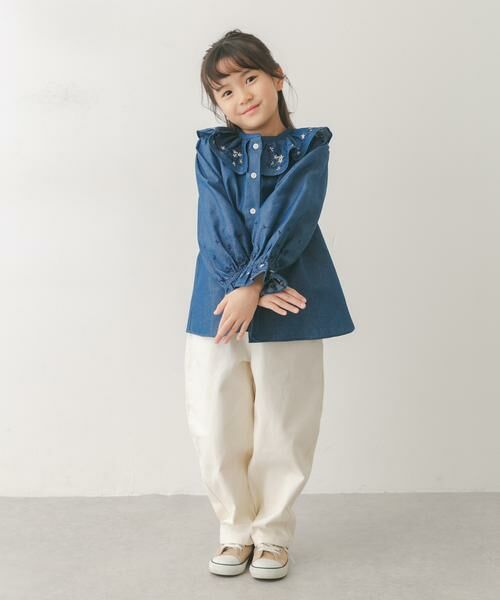 URBAN RESEARCH DOORS / アーバンリサーチ ドアーズ トップス | 『150サイズあり』フリルカラー刺繍ブラウス(KIDS) | 詳細5