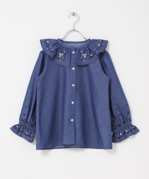 URBAN RESEARCH DOORS / アーバンリサーチ ドアーズ トップス | 『150サイズあり』フリルカラー刺繍ブラウス(KIDS) | 詳細6