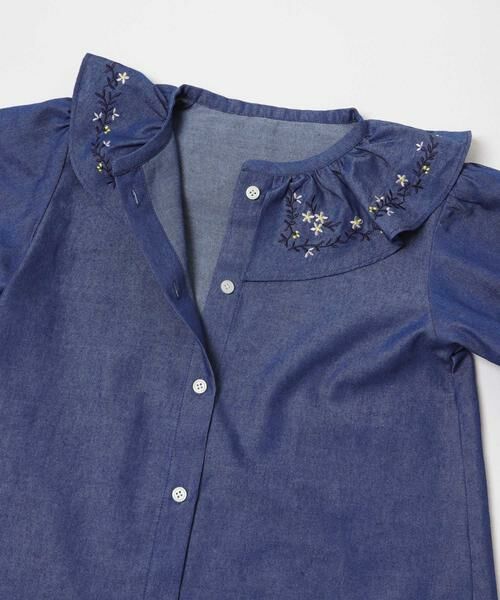 URBAN RESEARCH DOORS / アーバンリサーチ ドアーズ トップス | 『150サイズあり』フリルカラー刺繍ブラウス(KIDS) | 詳細7