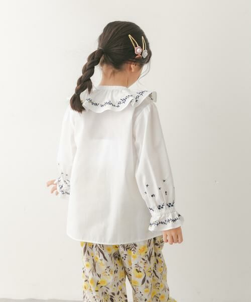URBAN RESEARCH DOORS / アーバンリサーチ ドアーズ トップス | 『150サイズあり』フリルカラー刺繍ブラウス(KIDS) | 詳細15