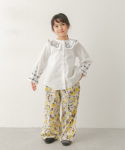 URBAN RESEARCH DOORS / アーバンリサーチ ドアーズ トップス | 『150サイズあり』フリルカラー刺繍ブラウス(KIDS) | 詳細18
