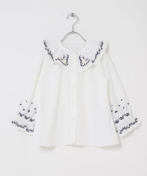 URBAN RESEARCH DOORS / アーバンリサーチ ドアーズ トップス | 『150サイズあり』フリルカラー刺繍ブラウス(KIDS) | 詳細20