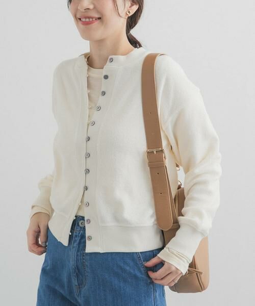 URBAN RESEARCH DOORS / アーバンリサーチ ドアーズ カーディガン・ボレロ | カットブークレーショートカーディガン | 詳細4