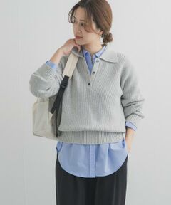 URBAN RESEARCH DOORS / アーバンリサーチ ドアーズ ニット・セーター | 衿付き畦ニット