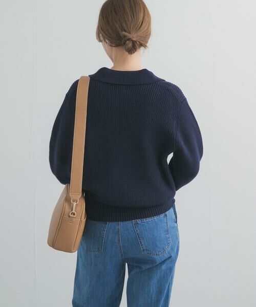 URBAN RESEARCH DOORS / アーバンリサーチ ドアーズ ニット・セーター | 衿付き畦ニット | 詳細5