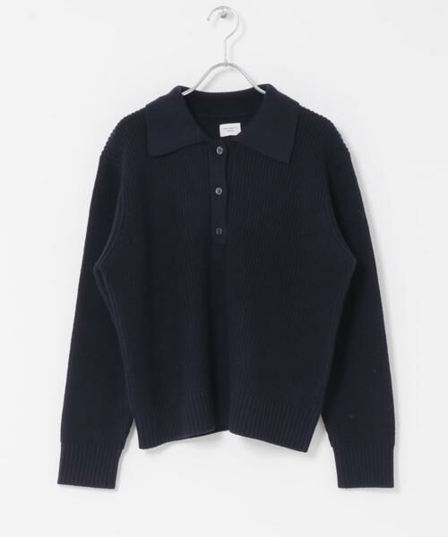 URBAN RESEARCH DOORS / アーバンリサーチ ドアーズ ニット・セーター | 衿付き畦ニット | 詳細8