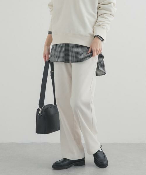 URBAN RESEARCH DOORS / アーバンリサーチ ドアーズ その他パンツ | ストレッチツイルイージパンツ（アイボリー）