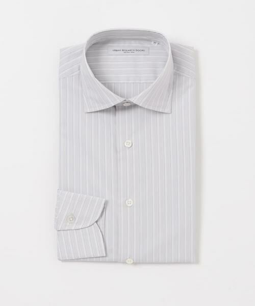 URBAN RESEARCH DOORS / アーバンリサーチ ドアーズ シャツ・ブラウス | LIFE STYLE TAILOR　セミワイドストライプシャツ（グレー系その他）