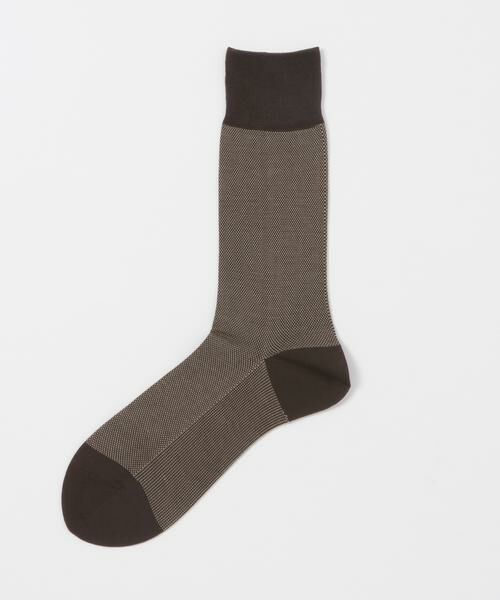 URBAN RESEARCH DOORS / アーバンリサーチ ドアーズ ソックス | LIFE STYLE TAILOR　バーズアイドレスソックス（ブラウン）